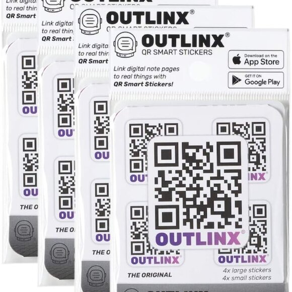 Other - QR Smart Stickers | Stick Digital Notes to Your Things | The Original 4-Pack Bun